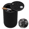 EOCICI Ashtray, Aluminum Automotive Smokeless Ashtray with Lid, Diamond Style,