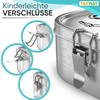 TAKWAY Children's Stainless Steel Lunch Box with Compartments, 800 ml,