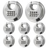 HOX Combination Lock, 4 Digit Disc Padlock with 3/8 Inch