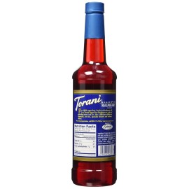 Torani Sugar Free Syrup, Raspberry, 25.4 Ounce Bottle