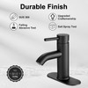 VOTON Black Bathroom Faucet Single Handle Matte Black Bathroom Sink