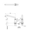 SANEI JA575-13 Mini Sera Vertical Upward Swivel Faucet Lever Handle