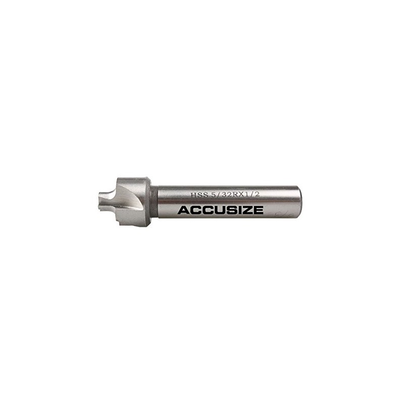 Accusize Industrial Tools Hss Corner Roudning End Mill, 5/32'' Radius,