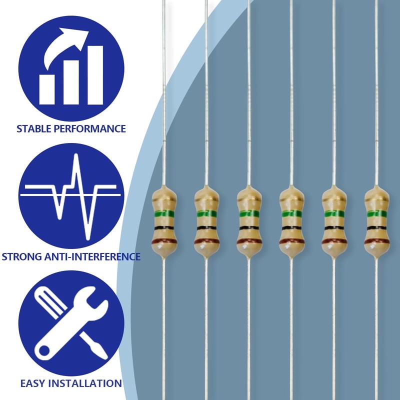 Innfeeltech 100 Pcs 1/4W 5% Tolerance 1M Ohm Carbon Film