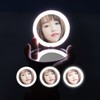 LED Lighted Travel Makeup Mirror Foldable Dual Sided Vanity Mirror