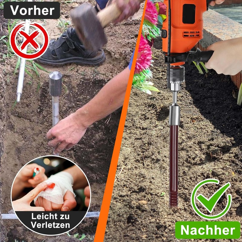 Niuny SDS Plus Ground Nail Driver, Diameter 13.5 mm, Sleeve