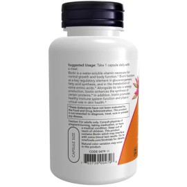 NOW Foods Biotina 10 mg, 120 cápsulas vegetales, Concentración extra