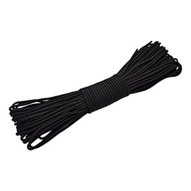Nylon Rope, 20 Meters 4mm Picture Hanging Cord String Nylon Parachute Cord Traction Tying Rope for Camping Tenting Indoor Outdoor Garden (Black)