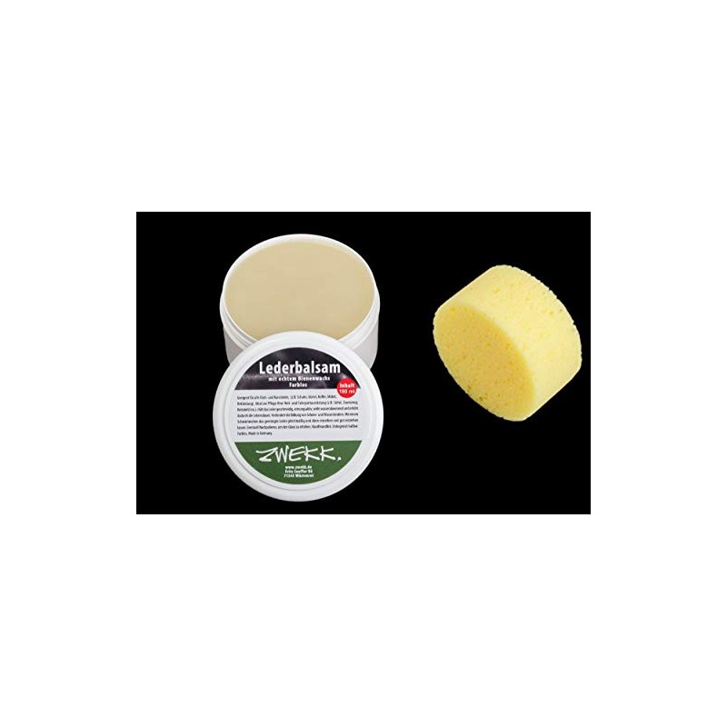 Zwekk© Beeswax Leather Balm – Clear – Incl. Sponge