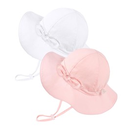 FURTALK Baby Sun Hat Toddler Girls Bucket Beach Hat Wide Brim UPF 50+ Adjuatable Travel Beach Essentials