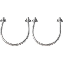 Seco-Larm SD-969-A18Q Pack of 4 Armored Door Cords, 16" Long, Plastic End Caps, Surface-Mount, Stainless Steel Cord, Designed to Carry Wiring to Conduct Power to Electric Locks or Access Systems