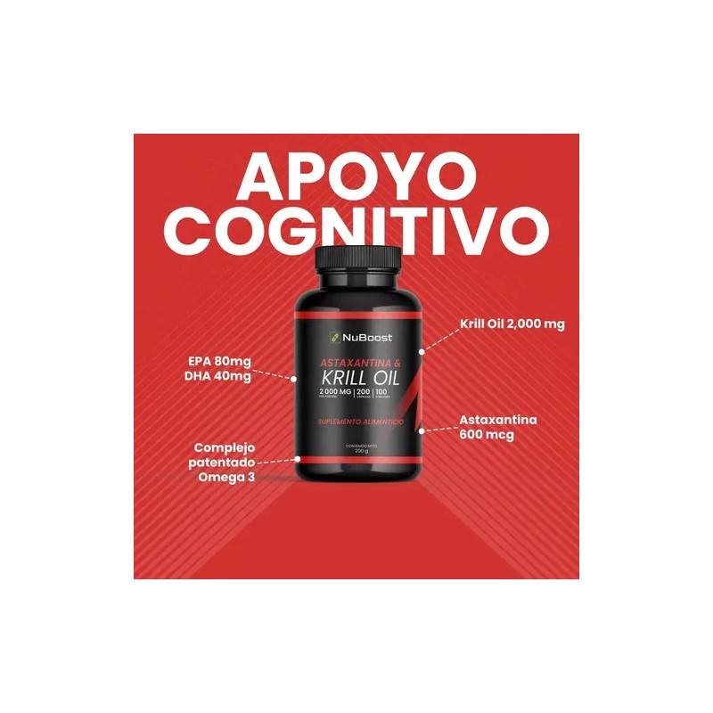 Aceite De Krill Nuboost 200 Cápsulas-salud Y Bienestar Sabor Sin