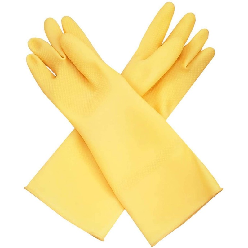 SUNRISE Carnation Latex Glove for Dish Washing/Cleaning/Multi Purposes #400 (1)