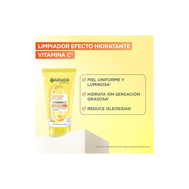 Gel de Limpieza Garnier Express Aclara efecto hidratante Vitamina C
