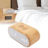 Wooden Alarm Clock USB Wireless Charging Wood LED Digital Display