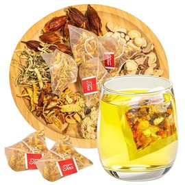 Chicory and Gardenia Honeysuckle Liquorice Herbal Tea Ready to Eat Convenient | Orange Peel & Chrysanthemum – Cool Relief from Heat | 12 Tea Bags - Specification: 2pc
