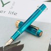 Jinhao 100 Pluma estilográfica estilo clásico azul pavo real, acrílico,