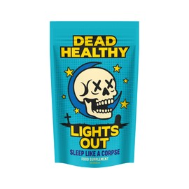 Dead Healthy Lights Out – Premium Night-Time Sleep Support with Magnesium, L-Theanine, Lemon Balm & Tart Cherry – 60 Vegan Capsules – Made in The UK