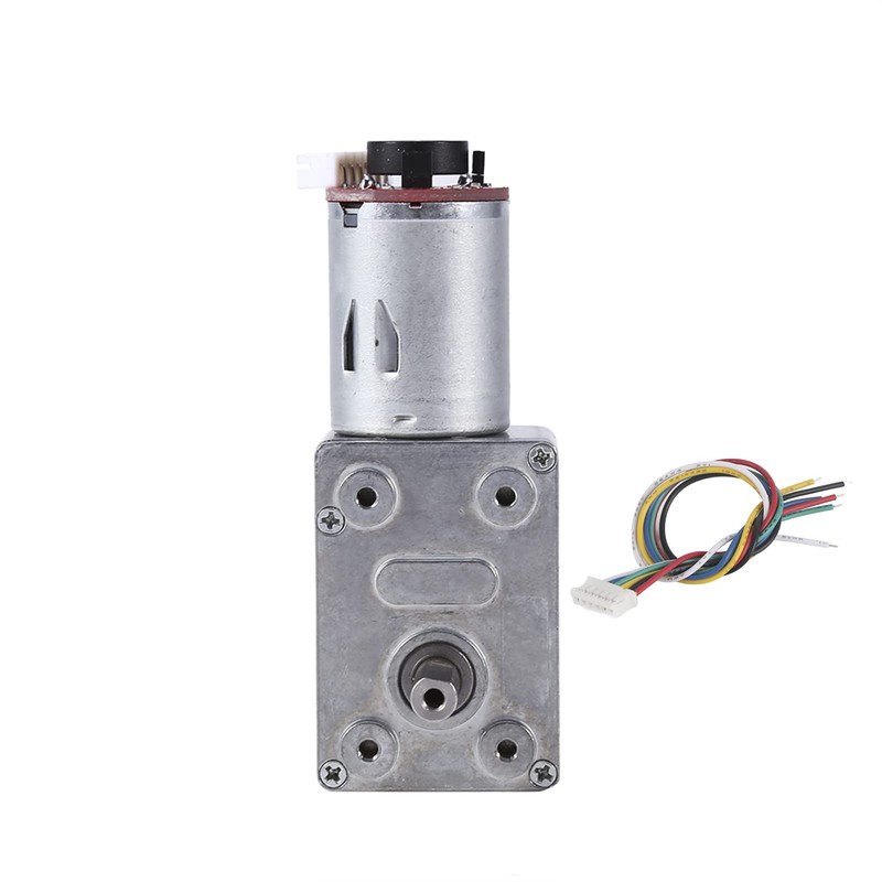 DC 12V High Worm Geared Motor Reduction Motor with Encoder