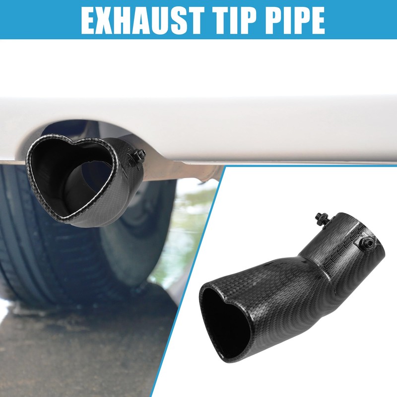 A ABSOPRO Car Exhaust Tracheal Heart Tailpipe 2.48" OD 2.64"