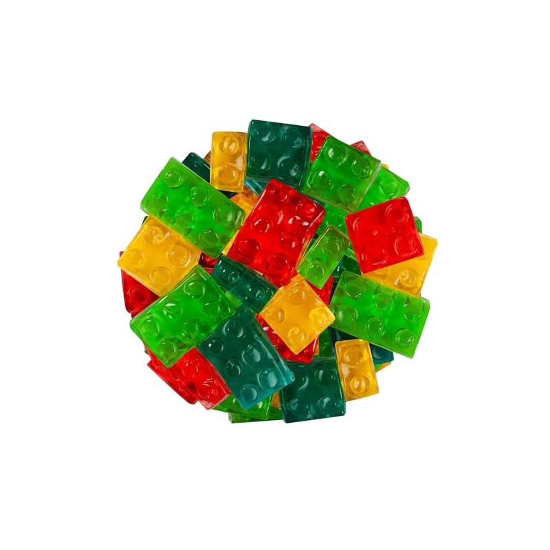 Bayside Candy 3D Gummy Building Blocks - Rainbow Gummy Candy
