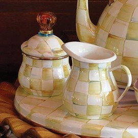 Mackenzie-Childs Parchment Check Enamel Creamer