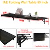 IAE Floating Wall Mounted Folding Table Desk with Pine Wood,55"