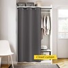 NICETOWN Grey Blackout Closet Door Curtains - Energy Saving Thermal