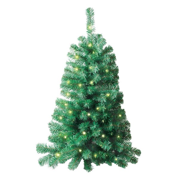 Jobar IdeaWorks Wall Mounted Christmas Tree, Lighted, and 3 Feet
