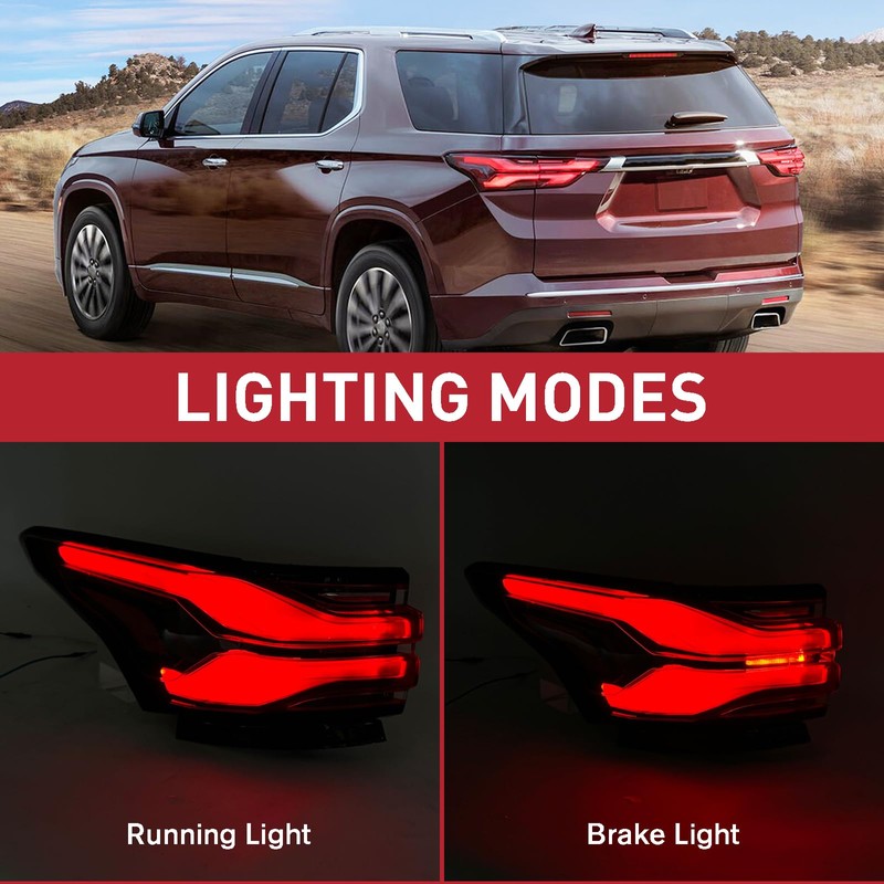 LED Outer Tail Light Rear Lamp Assembly Compatible with 2022-2024