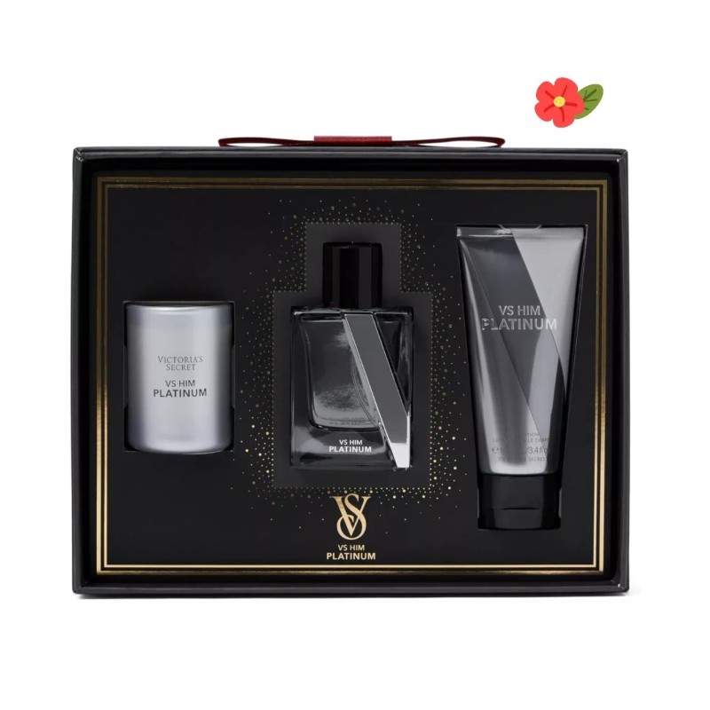Victoria's Secret VS HIM Platinum 3 Piece Gift Set: 1.7