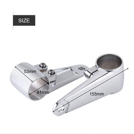 2pcs Chrome Motorcycle Headlight Side Mounting Front Fork Bracket for 35mm-41mm Fork Tube for Fork Mounting Bracket