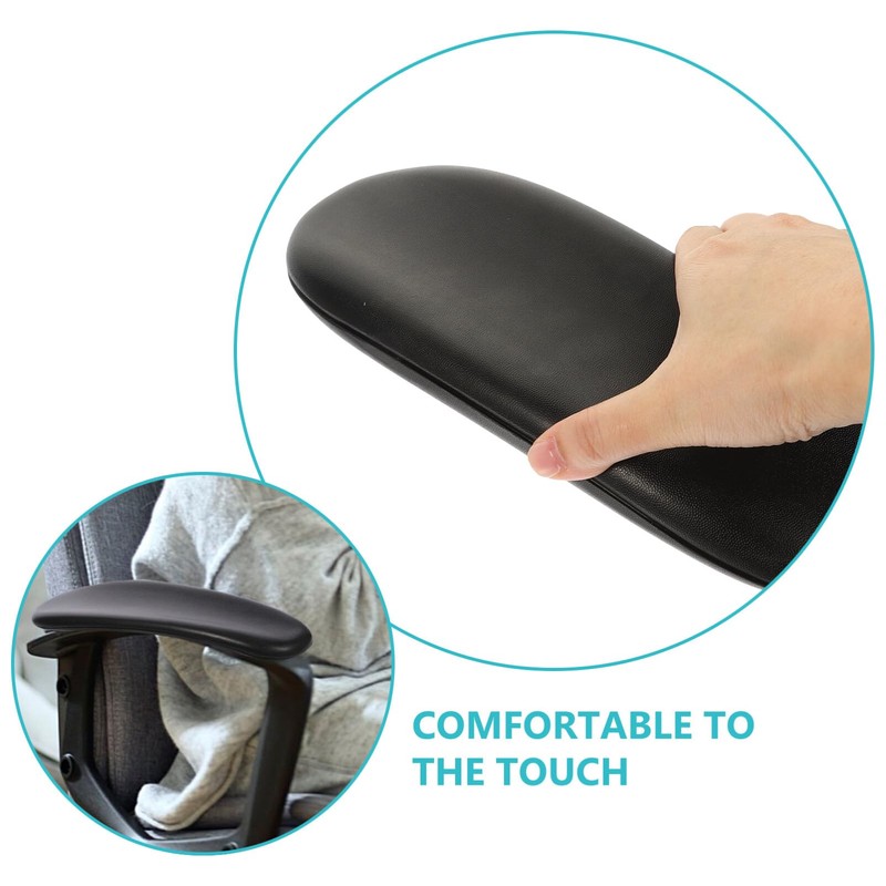 Healifty Replacement Office Chair Armrest Arm Pad PU Leather Padded