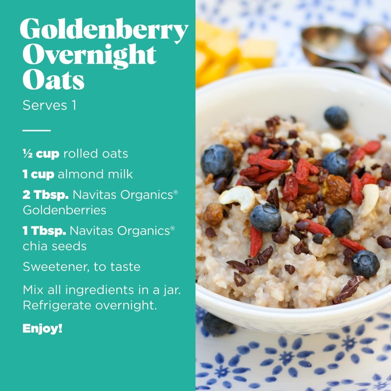 Navitas Organics Goldenberries– For Healthy Snacks, Topping, Baking & More