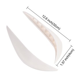 JSCARLIFE 2PCS Universal Car Bumper Protector Rubber, Anti-Collision Car Front and Rear Corner Bumper Guard Lip Anti-Scratch Strips Sticker for Cars SUV Pickup Truck (White)