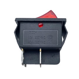 Heavy-Duty DPST Toggle Switch with Red LED Indicator | 30A 250V 4-Pin ON-Off High Current Switch | T125 Industrial Rocker Type（KCD4）