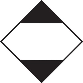 Accuform MPL909VP100 Plastic Limited Quantity DOT Placard for Land or Sea Transportation, 10-3/4" Width x 10-3/4" Length, Black and White (Pack of 100)