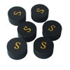 Collapsar 6pcs 14mm Black Multiple Layer Pigskin Pool Cue Tips