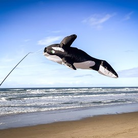 In the Breeze 5231 — Orca Big Breeze Windsock™ — Large, 3D Beach Windsock for Yards, Gardens, Patios