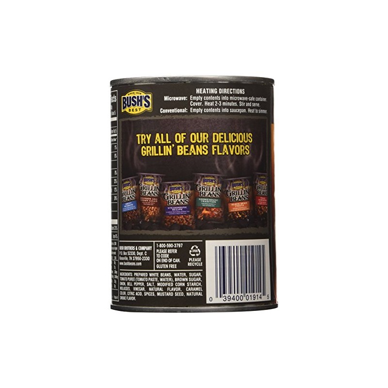 Bush's Best, Grillin' Beans, Southern Pit Barbecue, 22oz. Can (Pack