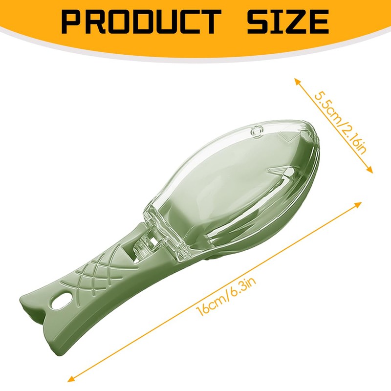 Lotsdonxia Fish Scale Scraper Tool - Transparent Cover Descaler, ABS