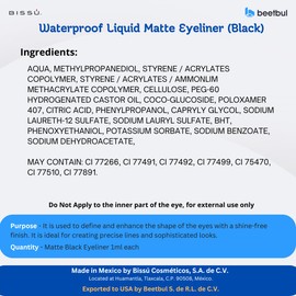 Bissú Waterproof Liquid Matte Eyeliner - 1ml each (Black)