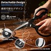 XYJ Black Titanium Kitchen Scissors, Heavy Duty Stainless Steel Kitchen