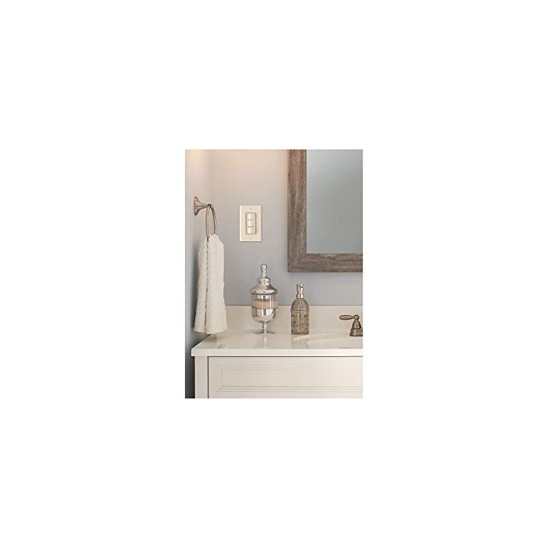 Broan-NuTone P3RW Three-Rocker Switch for Bathroom Exhaust Fan, White Wall