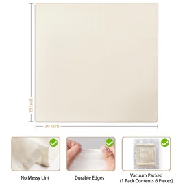 Cheesecloth Muslin Cloth 20 x 20 Inches Reusable Cheesecloths 3 Pcs Cheese Cloth Grade 90 Unbleached Cheese Cloths for Cooking Straining Canning Steaming