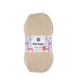 Kartopu Baby One,Baby Knitting Yarn,(4Pack),Anti-Pilling (Low-Pilling) Featured,Each Skein/Ball 100 g (3.5 oz) (Light Beige 855)