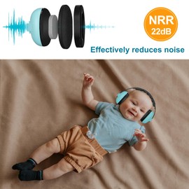 ProCase Orejeras contra Ruidos para Bebé de 0 y 3 Años, Protección del Oído en Avión o Lugar Ruidoso Infant Ear Protection Noise Cancelling Headphone Earmuffs –Azure
