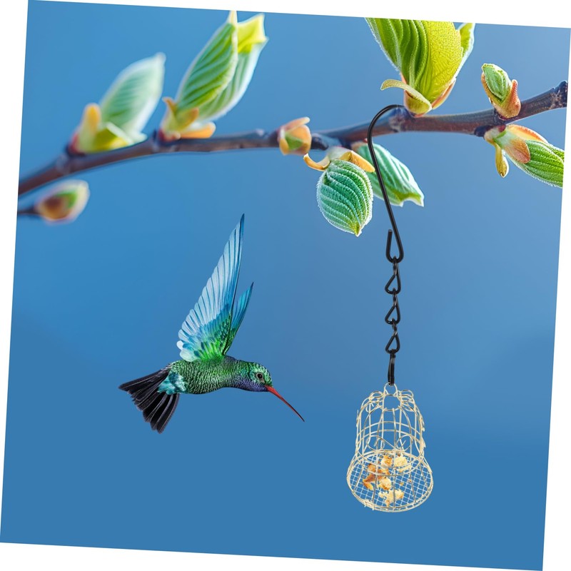 VILLFUL 2pcs Hanging Bird Feeder Kit Durable Metal Bird Feeding