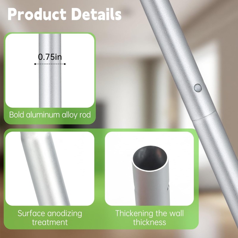 Mop Handle Compatible with Swiffer, Green Extra Long Detachable Mop