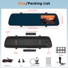 NHOPEEW 1080P Dual Lens Rear View Mirror Camera - 4